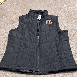 Cincinnati Bengals Women’s Black Puffer Vest XL NFL Football